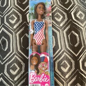 Mattel Barbie 2021 Doll In Original Package Patriotic Swimsuit